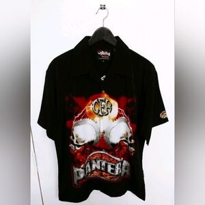 Y2K 2003 Pantera CFH Dragonfly Button Up Shirt Size (M)